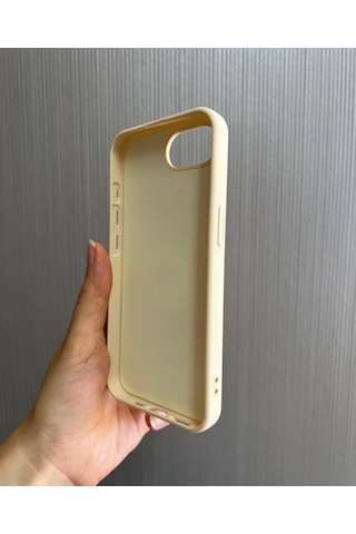 Apple Uyumlu iPhone 16e Logolu İçi Kadife Silikon Lansman Kılıf