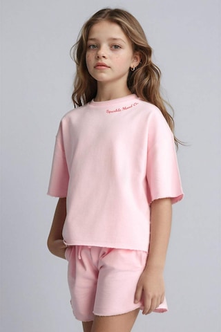 Defacto Sweatshirt Kumaşı 2li Takım Kız Çocuk H5745a826smpn186 Pembe-pn186