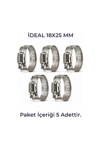 Hortum Kelepçesi 5 Adet 18x25' Lik