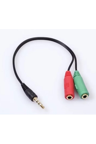 3.5 Mm Stereo Kulaklık 3 Çizgili + Hoparlör Çoklayıcı Kablo