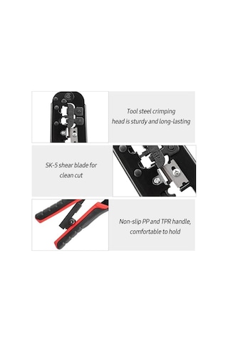 Flybuy 3 Lü Fonksiyonlu Profesyonel Kablo Aleti - Kablo Kesme, Soyma, Kıvırma İçin Kompakt Elektrikçi Ekipmanları