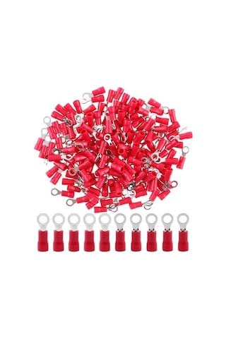 (50/100 Adet) Maasco Yuvarlak Tip Kablo Ucu Terminal Pabuc 0.5-6