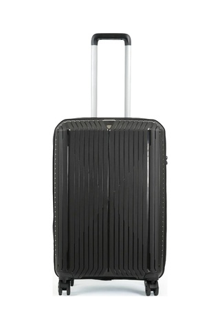 Ground Dikey Çizgili 3'lü Set Valiz 10728 Siyah - Gri