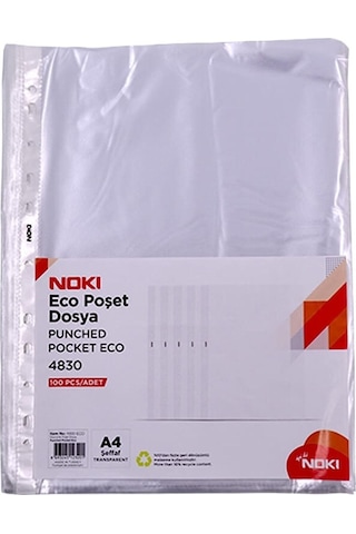Noki Eco Poşet Dosya 100'lü Set 5 Paket Gönderilir 100 Adet