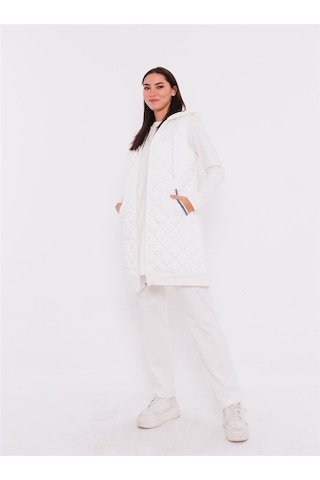 Bwest Minimal Kapitoneli Yelekli Spor Üçlü Takım - 70060 - Krem-27 Krem