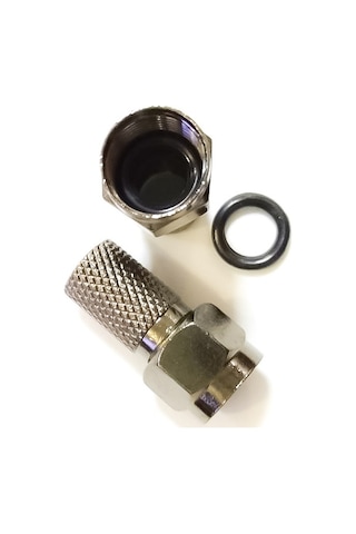 Multibox F Connector Siyah Contalı Rg6U4 Kablo için 100 Adet