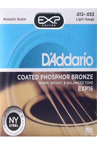 Daddarıo Akustik gitar teli EXP 16 LIGHT GAUGE