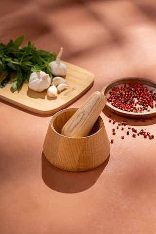 Emsan Rustik Bambu Düz Havan
