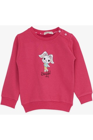 Breeze Kız Bebe Çocuk Pamuklu Eşofman Takım-13369-fuşya Fuşya