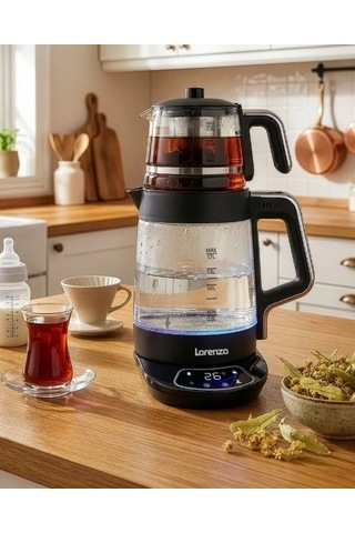 Lorenzo Crystal Pro 4 İn 1 Çay Makinesi - Lrz-1106