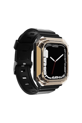 Apple Uyumlu Watch 40mm Zore Krd-88 Sert Pc Kasa Koruyuculu Silikon Kordon