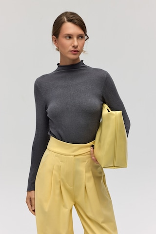 Mai Collection Mai Studios Co. Serina Balıkçı Yaka Antrasit İnce Triko Antrasit