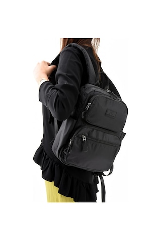 Baginn Unisex Sırt Çantası Paraşüt Kumaş Hafif Çok Cepli Yağmur İtici Kumaş 34 24 Cm 571 Collection Siyah