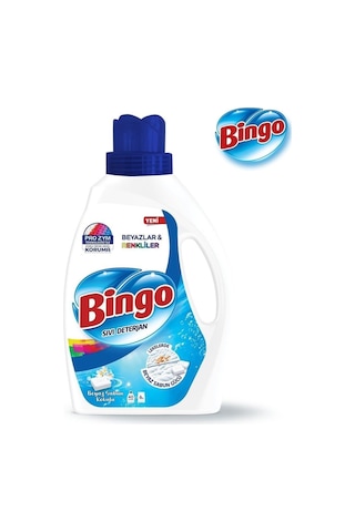 Bingo Çamaşır Deterjanı Beyaz Ve Renkliler Amber Ve Beyaz Sabun 2600 Ml 2 Li Set 2600 ML