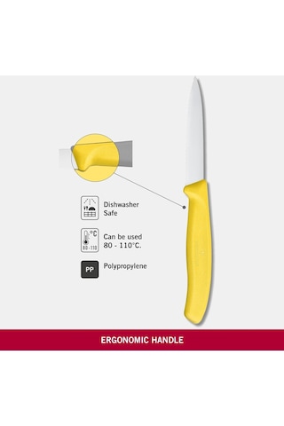 Victorinox 6.7636.L118 8 CM Tırtıklı Soyma Bıçağı Sarı