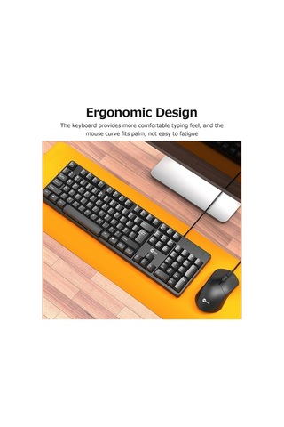 Novahub Lenovo Lecoo Cm101 Kablo Klavye+fare Seti - Ergonomik, Geniş Uyumluluk, 10m Tuş Ömrü, Hızlı Tepki, Usb Bağlantısı Diğer