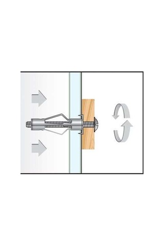 Boşluk Dübel Çelik Alçıpan Frt Tuğla Duvar Bims Paraşüt Dübeli 6x52 Metal 5 Adet Diğer