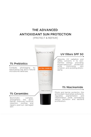 Alphascıence Ultra Shield Suya Dayanıklı Koruyucu Güneş Kremi SPF50 40 ML