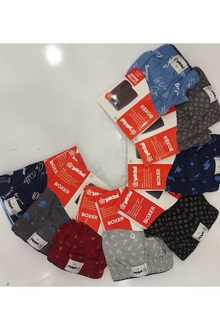 Yıldız 43 Erkek Havlu Bel Desenli Boxer 6 Adet 001