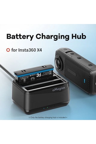 Ranyeek Insta360 X4 İçin 3 Pil Ve 3 Tf Kartlı Şarj Aleti - Usb Type-c Girişli 4.35v/1a Çıkışlı Amagisn Ad12 Spor Kamerası Pil Şarj Cihazı