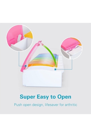 Haftalık Hap Kutusu, Bpa Içermeyen Büyük Hap Kutusu, Kolay Açılır 7 Günlük Hap Kutusu, Günlük Ilaç Organizatörü, Kutu 44719275