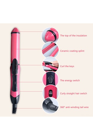 Reedark Taşınabilir 2 Si 1 Arada Saç Maşası: Hızlı Isınma, 360 Dönebilir, Anti-statik, Saç Şekillendirme Kolaylığı