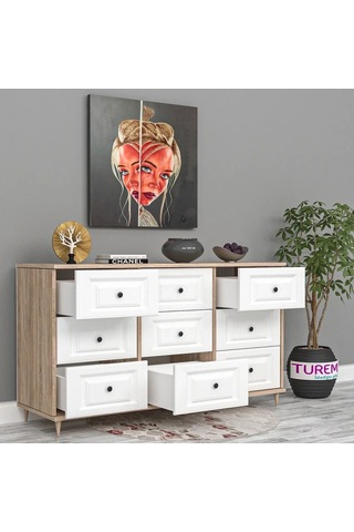 Miles Membran Kapak Konsol Mdf Beyaz