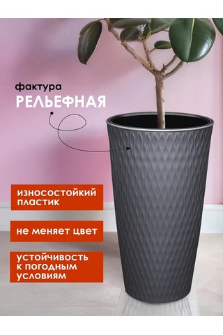 Konono Çiçek Ve İç Mekan Bitkileri İçin 15,5 Litrelik İç Kısımlı Saksı 423310919