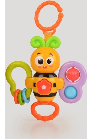 Let's Be Child Işıklı Sevimli Arı Diş Kaşıyıcı Çıngırak LC-31004 Çok Renkli
