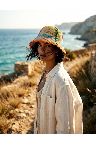 Brandsmiths Mosaic Bloom Hat Sarı
