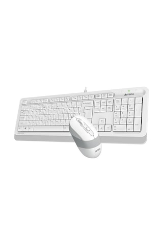 A4 Tech F1010 Klavye Mouse Seti, Beyaz Optik