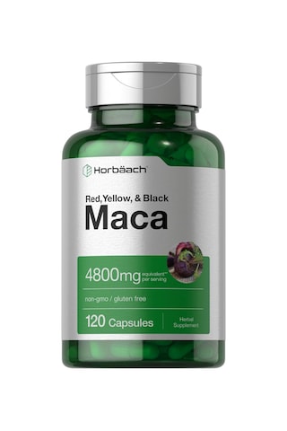 Horbaach Maca Root Capsules 120 Pills High Potency Extract No... Aromasız