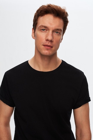 D's Damat Ds Damat Siyah V Yaka %100 Pamuk T-shirt 4HC141996755M Siyah