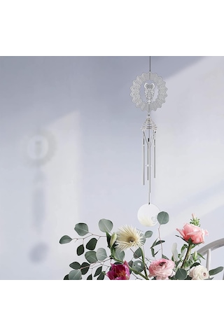 Feng Shui Baykuş Temalı Rüzgar Çanı Dış Mekan Bahçe Balkon Süsü Yeni Ev & Arkadaş Hediyesi 60 Cm.
