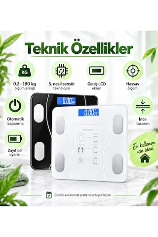 ltech Bluetooth Akıllı Dijital Baskül 180 KG