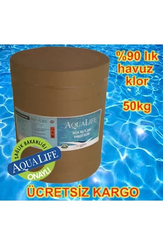 Aqualife Tcca %90 Stabil Aktif Granül Havuz Klor 50Kg