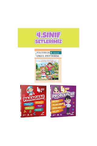 4.sınıf Okul Defterim+Paragraf+Problem Kitabı
