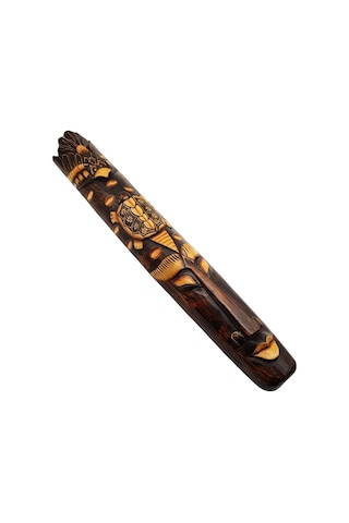 Dekoratif Ahşap Totem Aborjin Tiki Mask 100cm El Yapımı