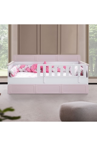 Yavrulu Karyola, Mira Yavrulu Montessori Karyola - Pembe + 1 Adet Comfort Yatak