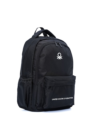 United Colors Of Benetton Unisex Çocuk/yetişkin Okul Günlük Ve Seyahat Sırt Çantası - Siyah - 20965 Çok Renkli