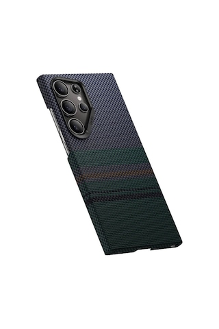 Galaxy S24 Ultra Uyumlu Kılıf Magsafe Şarj Özellikli Karbon Fiber Benks Aurora Armorair Kevlar Kapak