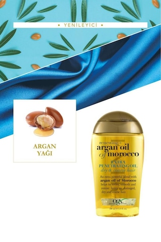 OGX Argan Oil of Morocco Onarıcı Sülfatsız Şampuan 385 ml + Yenileyici Saç Bakım Yağı 100 ml