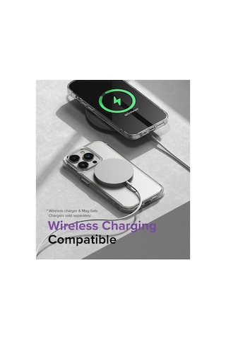 Apple İphone 15 Pro Max Uyumlu Magsafe Kılıf Kamera Korumalı Sararma Karşıtı Silikon Şeffaf Kılıf Çok Renkli