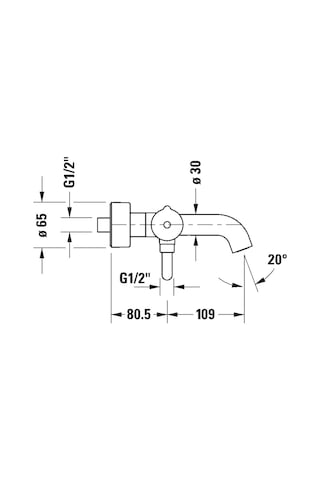 Duravit - C.1 Banyo Bataryası - C15230000010- Krom