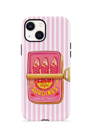 Apple iPhone Uyumlu 15 Vorian Çift Katmanlı Magsafe Kılıf Sardine Club Pink