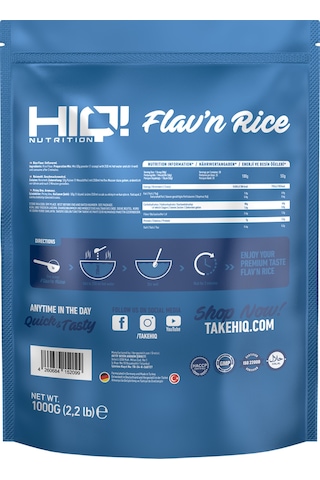 Hıq Flav'n Rice 1000g Unflavored