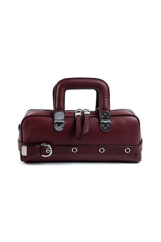 Silver Polo Sp1258 Kadın El Çantası Düz Bordo-bordo
