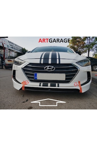 Hyundai Elantra 2016-2018 Gt Ön Tampon Eki-fiberglass-boyasız