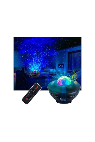 Yıldız Projektör Led Galaksi Lambası - Gece Lambası, Yıldız Lambası, Siyah