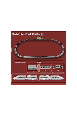 1:64 Ölçekli Elektrikli Hızlı Tren Yarış Seti